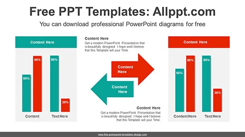 Two Group Bar-Chart Compare PowerPoint Diagram