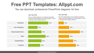 Two Horizontal bar chart PowerPoint Diagram Template