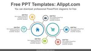 Two large circle cycles PowerPoint Diagram Template