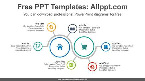 Two large circle cycles PowerPoint Diagram Template