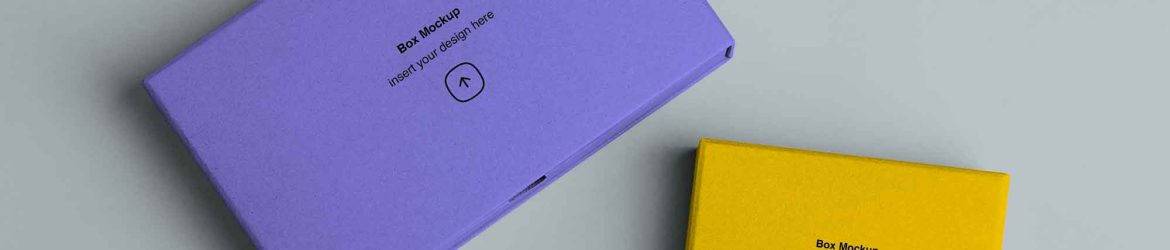 Two Mailing Boxes Mockup (PSD)