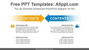 Two opposing arrows PowerPoint Diagram Template