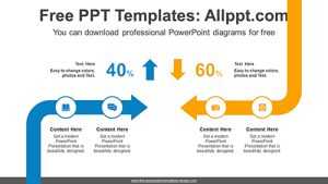 Two Opposing Arrows PPT Diagram