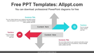 Two Origami Arrows PowerPoint Diagram