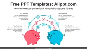 Two Piggy Bank PowerPoint Diagram