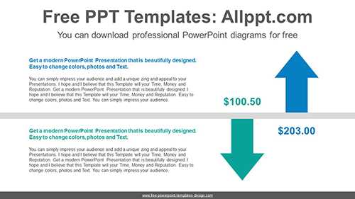 Two reverse-facing arrow PowerPoint Diagram Template