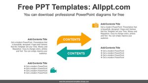 Two Rotating Arrows PowerPoint Diagram