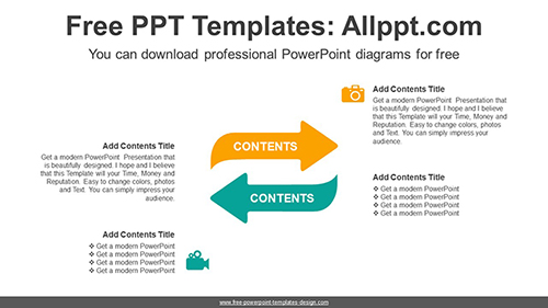 Two Rotating Arrows PowerPoint Diagram