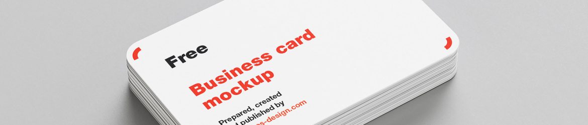 Two rounded corner business card mockup