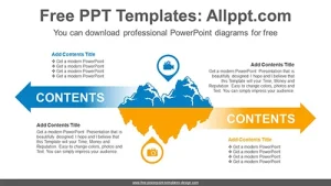 Two-Sided Comparison PowerPoint Diagram
