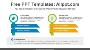 Two signposts PowerPoint Diagram Template