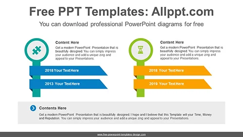 Two signposts PowerPoint Diagram Template