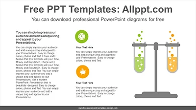 Two test tube PowerPoint Diagram Template