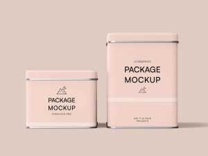 Two Tin Boxes Mockup