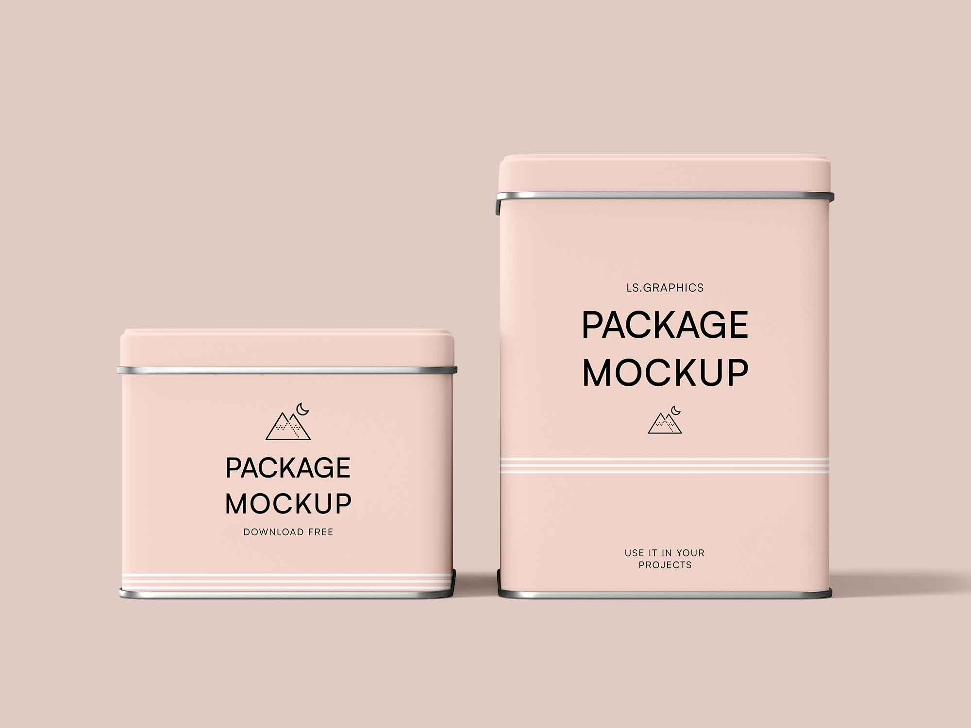 Two Tin Boxes Mockup