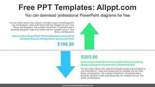 Two Up-Down Arrows PPT Diagram