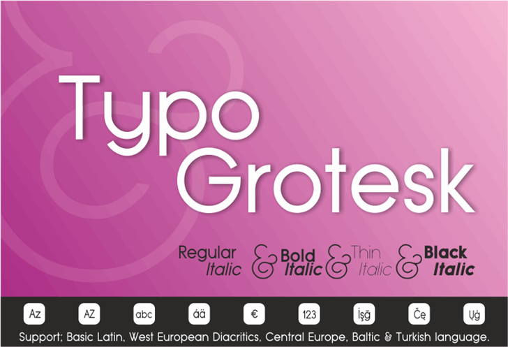 Typo Grotesk font family