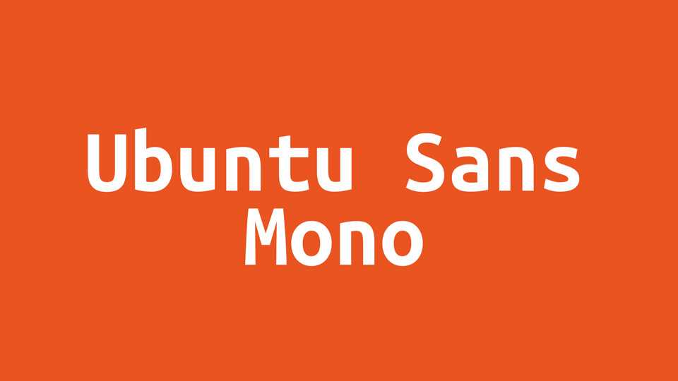 Ubuntu Sans Mono Font Family › Fontesk