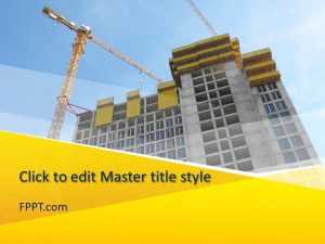 Under Construction Building PowerPoint Template
