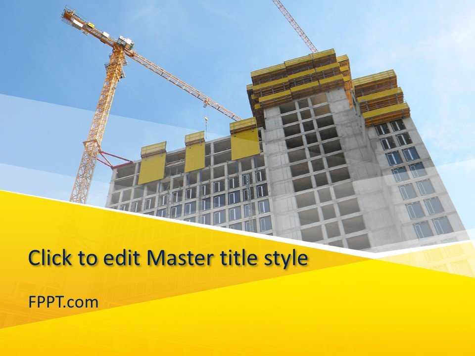 Under Construction Building PowerPoint Template
