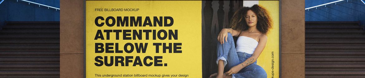 Underground billboard mockup