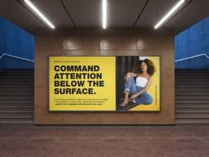 Underground billboard mockup