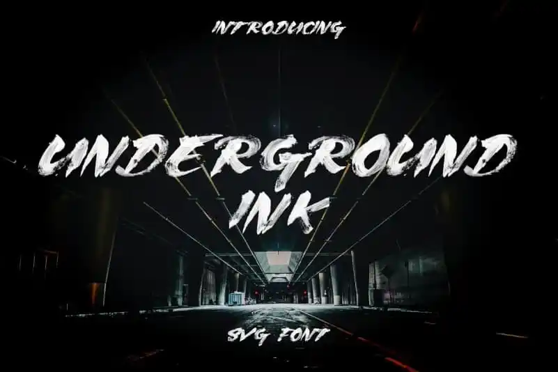 Underground Brush Font