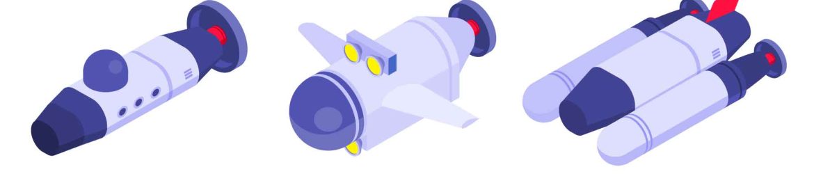 Underwater Vehicles Isometric Icons