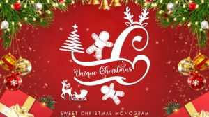 Unique Christmas Monogram Font › Fontesk
