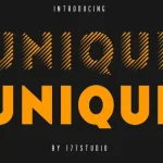 Unique Stripes Font - Fonte Grátis Unique Stripes Font