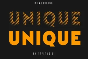 Unique Stripes Font