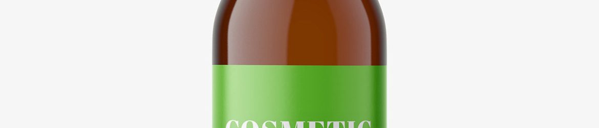 Univeral bottle mockup / amber