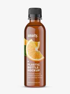 Universal amber bottle mockup