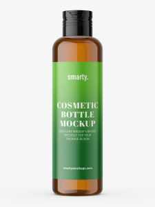 Universal amber bottle mockup