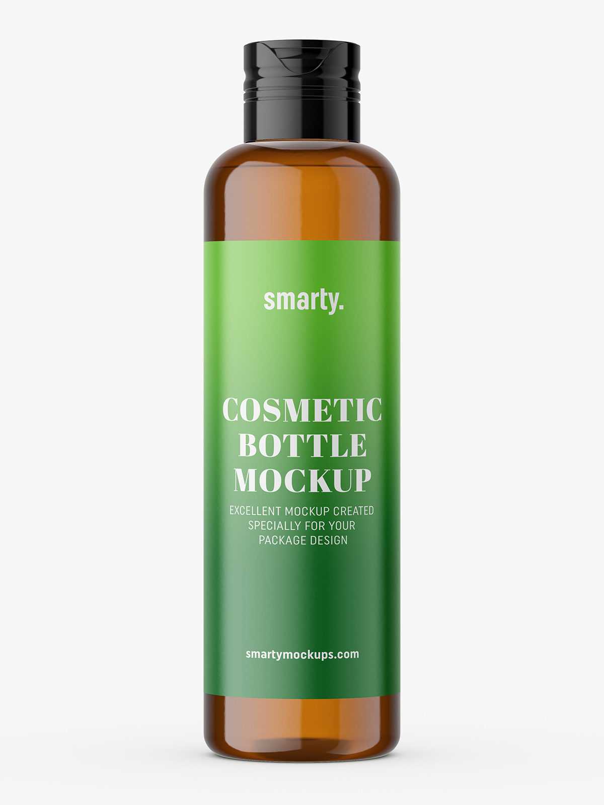 Universal amber bottle mockup