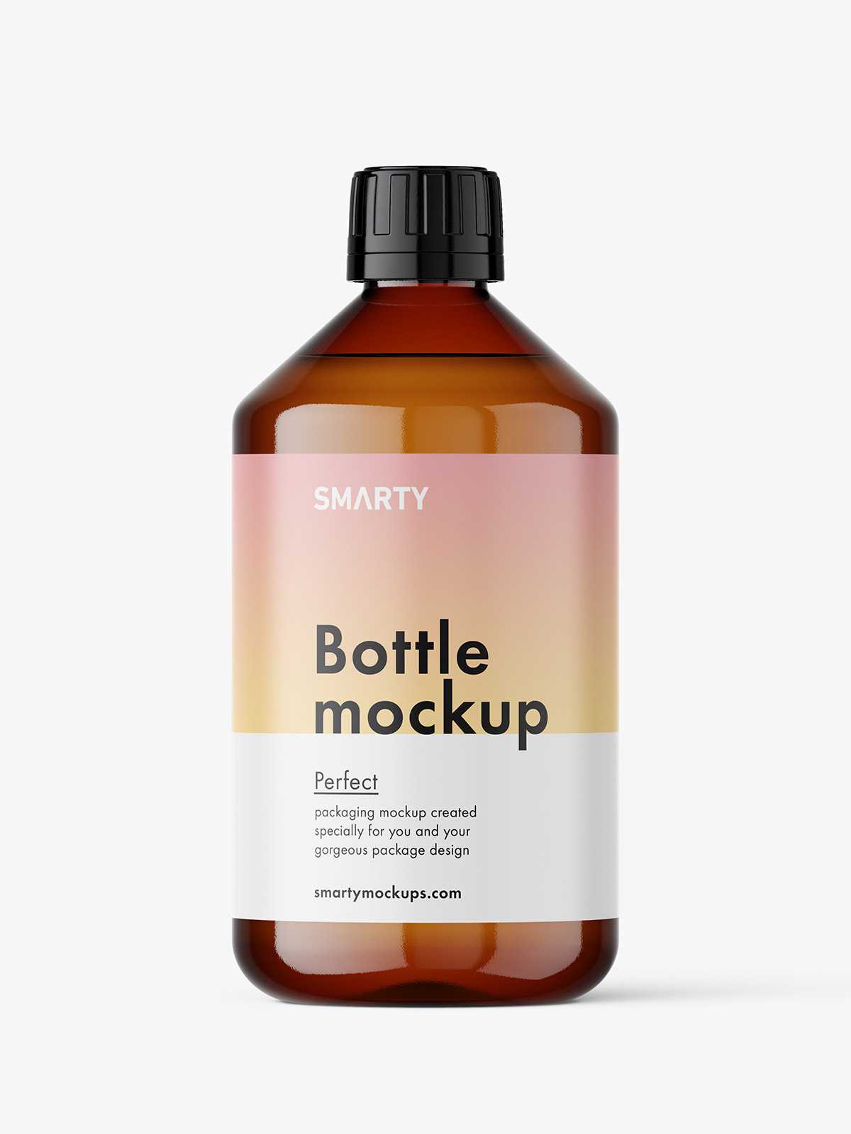 Universal bottle mockup / amber