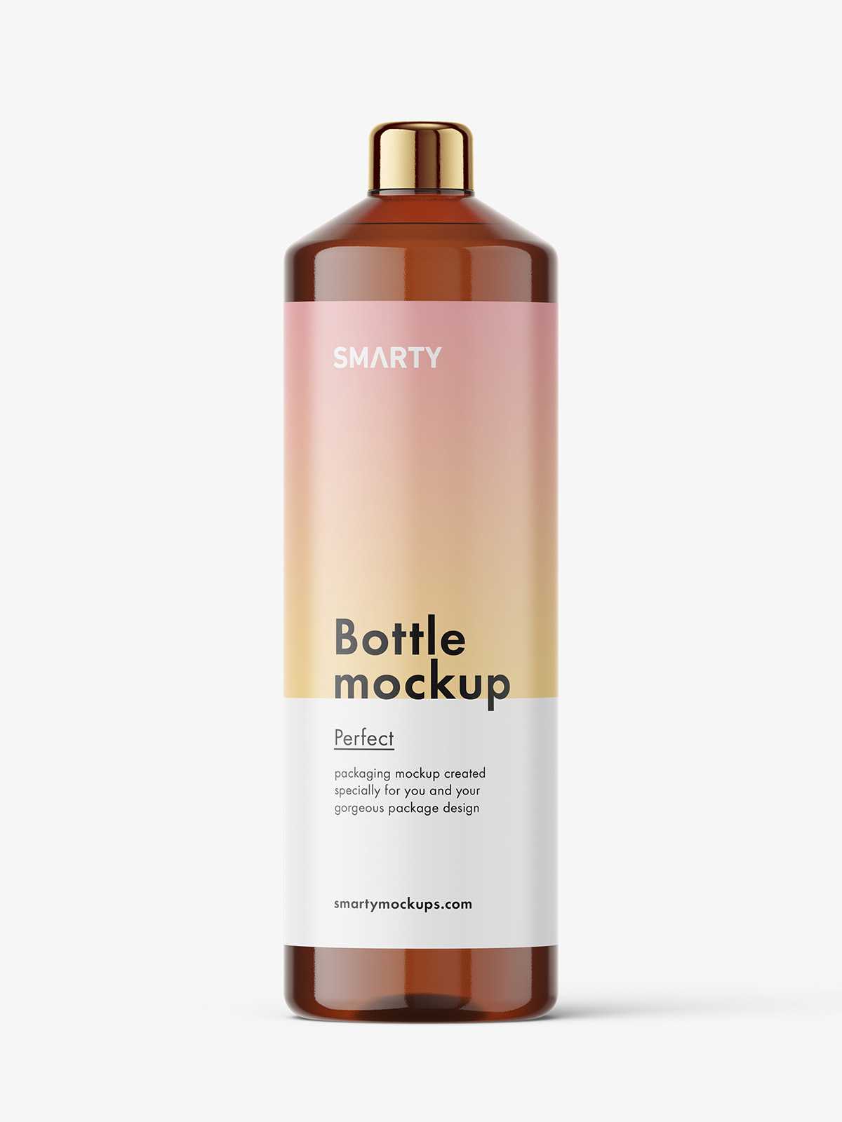 Universal bottle mockup / amber