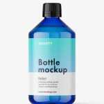 Universal bottle mockup / blue