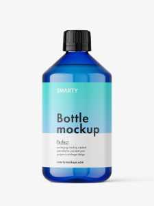Universal bottle mockup / blue