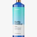 Universal bottle mockup / blue