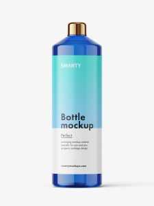 Universal bottle mockup / blue