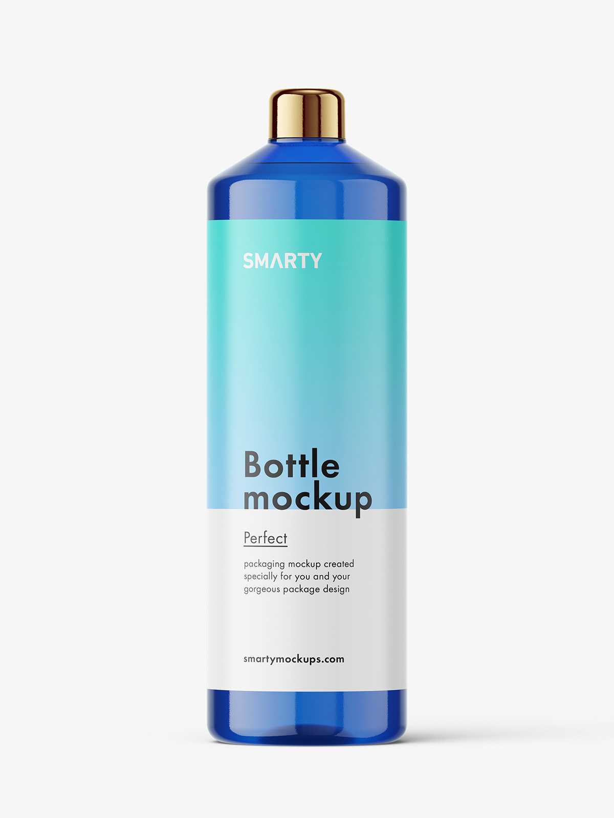 Universal bottle mockup / blue