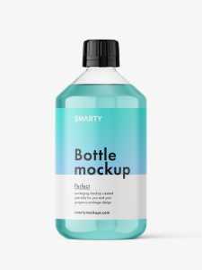 Universal bottle mockup / clear