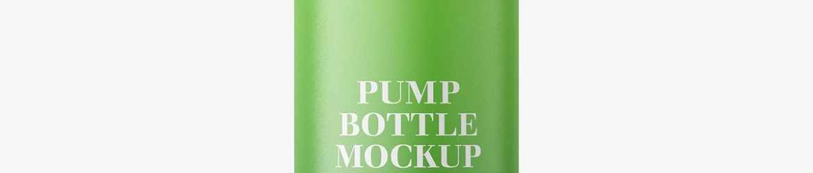 Universal bottle with pump mockup / matt
