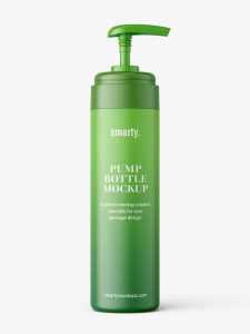 Universal bottle with pump mockup / matt