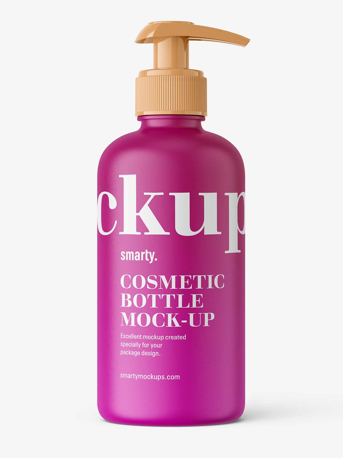 Universal bottle with pump mockup / matt