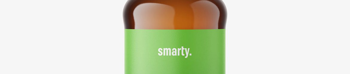Universal food bottle mockup / amber