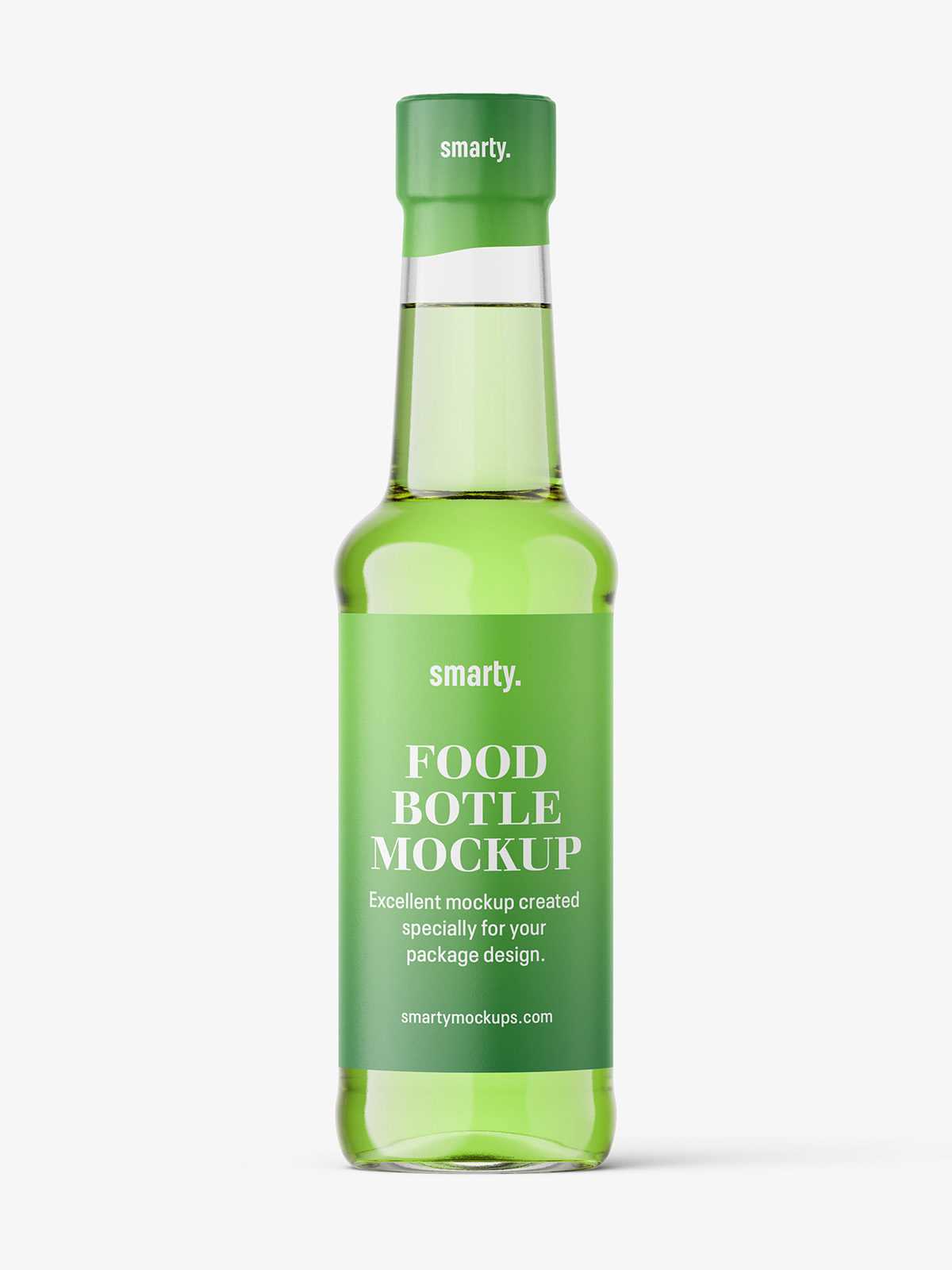 Universal food bottle mockup / glass