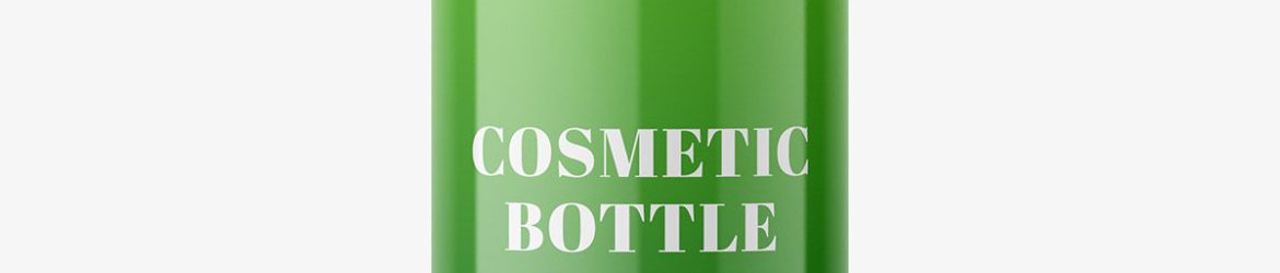 Universal glossy bottle mockup