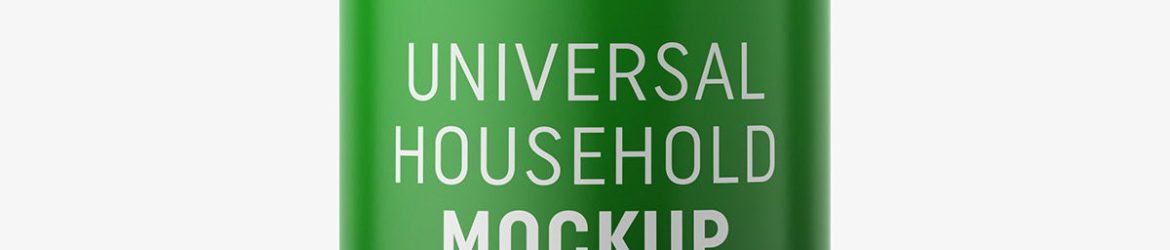 Universal household bottle mockup / glossy